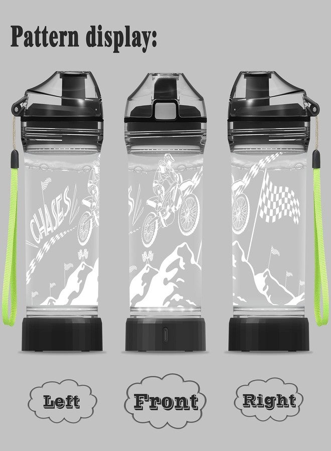 Ammonite Kids Motorcycle Water Bottle with 3D Glowing Dirt bike LED Light - 14 OZ Tritan BPA Free - Creative Motocross Gift Ideal for Children Boys Sports School Outdoor Camping Picnic Travel - Image 5