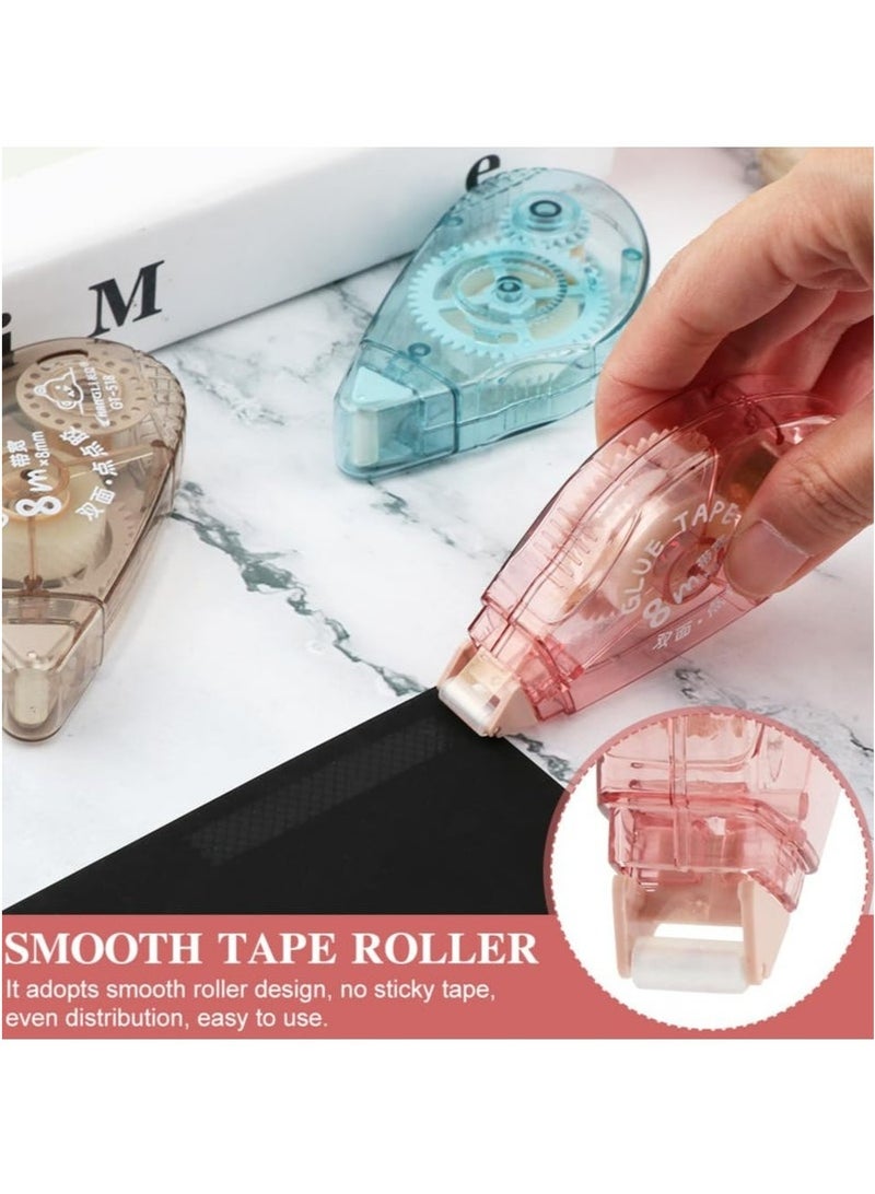 عبوة من 4 أسطوانات شريط لاصق مزدوج الجوانب، شريط لاصق لسجلات القصاصات، شريط لاصق لاصق للمشاريع الحرفية والفنية. - Image 4
