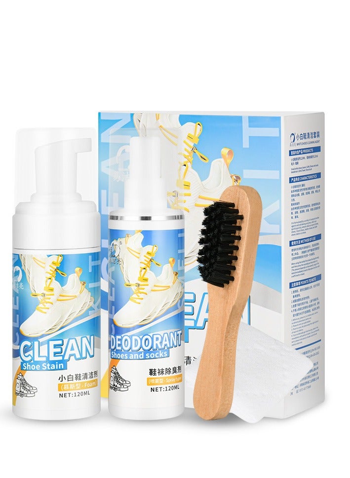 Clean Foam shoe cleaner with deodorant to clean white shoes and remove bad odor - Image 1