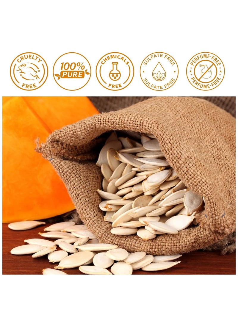 ALIVER - Pumpkin Seed Oil Serum for Hair Growth Carrier Oil for Face Nails Body Skin Ideal for Aromatherapy and Massage Base Oil 60ML - Image 1