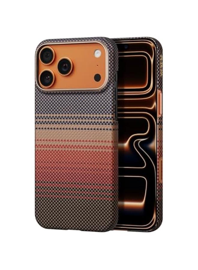 Arabest for iPhone 17 Pro Max Case 6.9 with Camera Control on, Compatible with MagSafe, Ultra-Slim Case with Caseless Touch Feeling, 1500D Aramid Fiber Woven, Sunset - Image 1