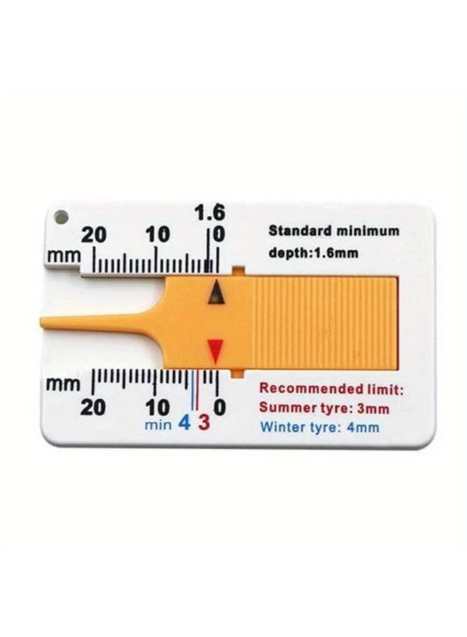 Plastic Tire Tread Depth Gauge 0 20mm Vernier Caliper Measuring Tool For Cars Motorcycles Trucks Trailers - Image 1