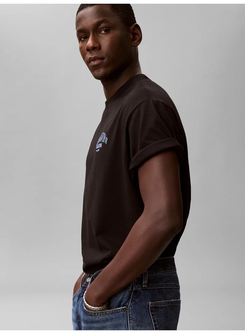 Calvin Klein Jeans Black Varsity Logo T-Shirt for Men | Best Price UAE