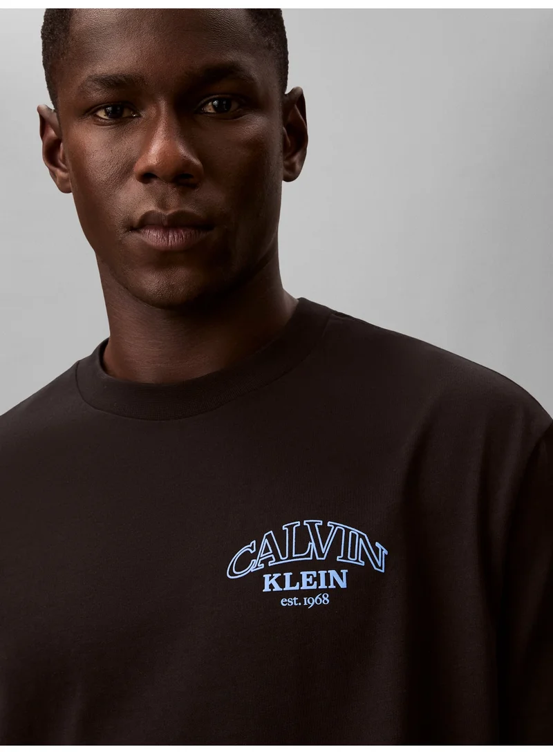 Calvin Klein Jeans Black Varsity Logo T-Shirt for Men | Best Price UAE