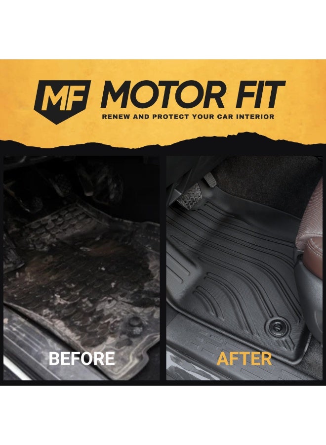 موتور فيت طقم سجادات أرضية MOTOR FIT لسيارة تويوتا لاند كروزر LC300 موديلات 2021-2025، مكون من 5 قطع (مع مكان مخصص لمطفأة الحريق) | سجادات أرضية من مادة TPE مقاومة لجميع الأحوال الجوية، صديقة للبيئة وعديمة الرائحة - Image 2
