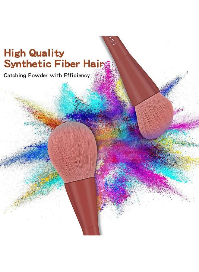 Captaintech 10 Pcs Professional Makeup Brushes Red - Image 4