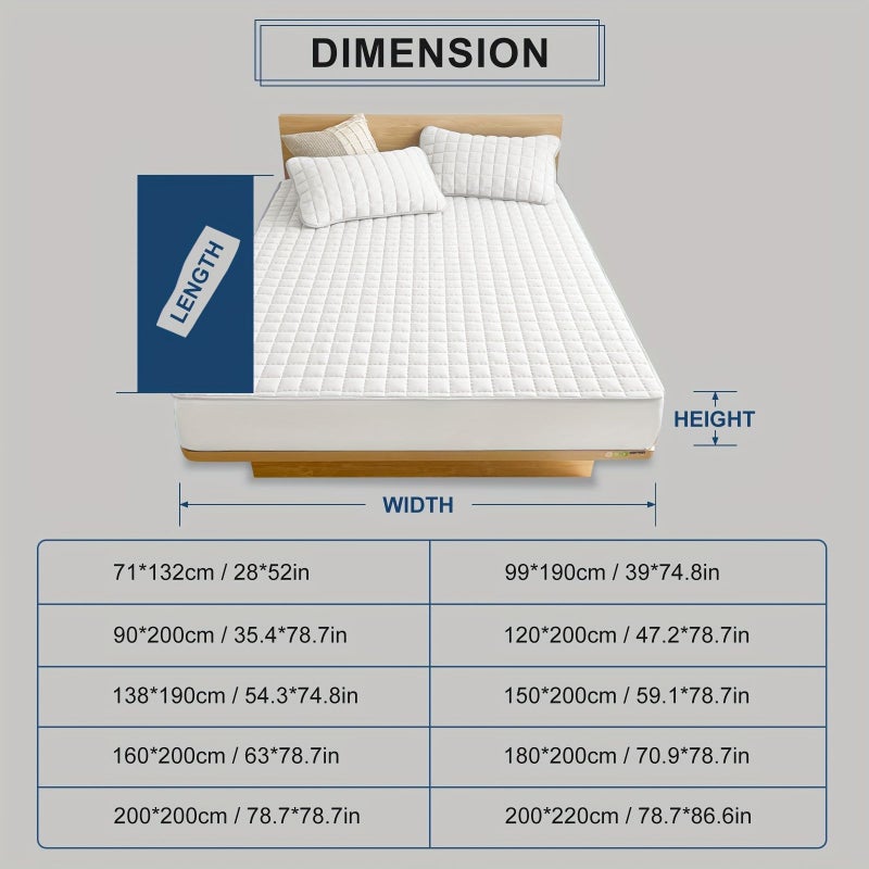 Pink Fitted Mattress Protector Sheet 62.99 by 78.74 Inch Full Coverage Bedding Cover Secure Fit Machine Washable For Twin Bed Home Use - Image 3