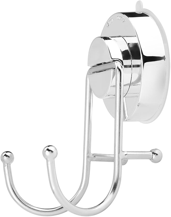 Stainless Steel Double Hanger Wall Hook With Heavy Duty Suction Cup For Bathroom Kitchen - Image 3