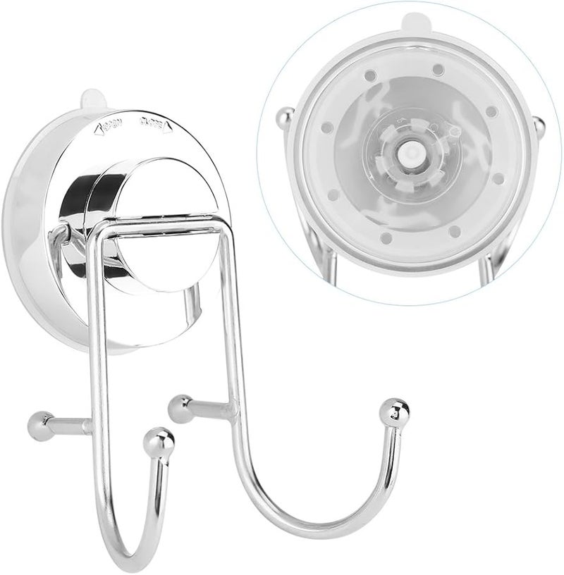 Stainless Steel Double Hanger Wall Hook With Heavy Duty Suction Cup For Bathroom Kitchen - Image 4