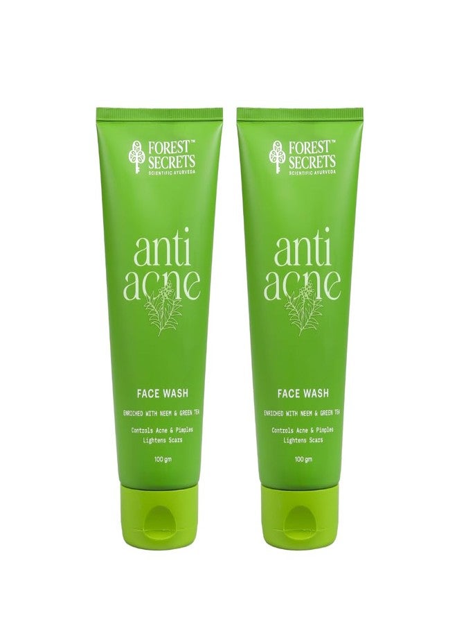 Forest Secrets Anti-Pimple & Brightening Face Wash | Manjishtha & Mulethi | Brightens Skin & Controls Acne | Gentle Daily Cleanser | Pack of 2 | 100g Each - Image 1