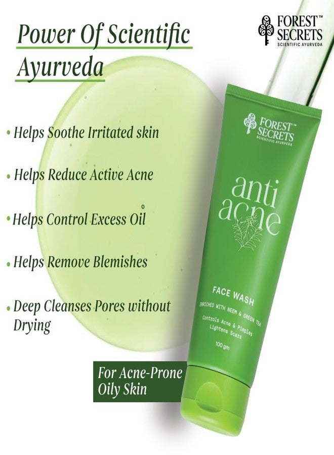 Forest Secrets Anti-Pimple & Brightening Face Wash | Manjishtha & Mulethi | Brightens Skin & Controls Acne | Gentle Daily Cleanser | Pack of 2 | 100g Each - Image 4