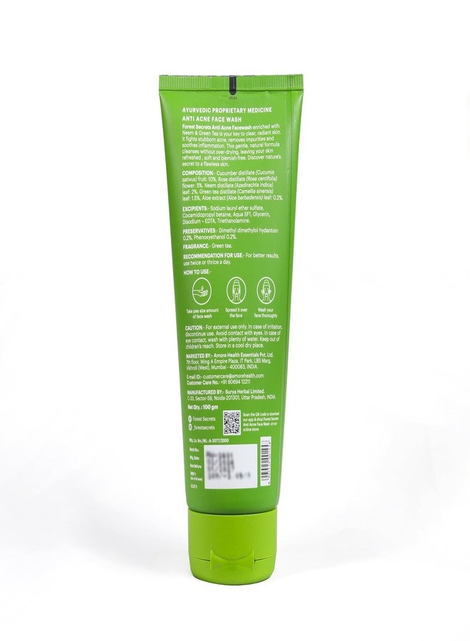 Forest Secrets Anti-Pimple & Brightening Face Wash | Manjishtha & Mulethi | Brightens Skin & Controls Acne | Gentle Daily Cleanser | Pack of 2 | 100g Each - Image 2
