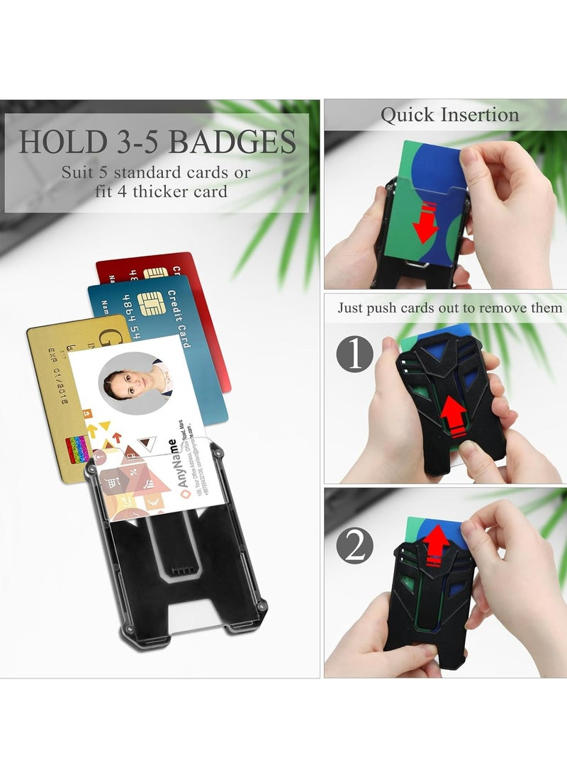 Oasisgalore Heavy Duty Retractable Badge Holder - 31.5 Inch Lanyard for ID Cards (Black)  - Image 4