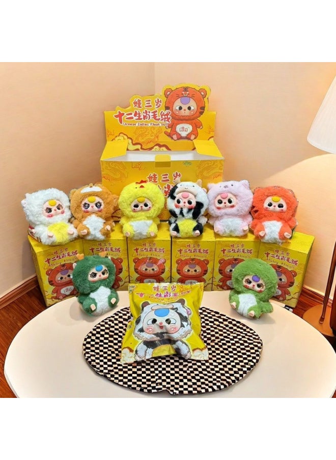 null - Explosions Of The Three-year-old Lily Rabbit Town Series Of Coke Coke Blind Box Labubu Toy Gift-Color:The Zodiac Sign Of A Three-year-old Baby - Image 1