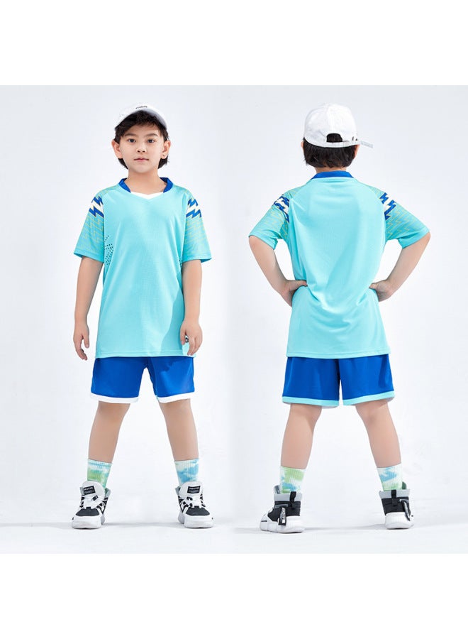 Children's Football Uniform Suit Primary School Student Football Training Uniform Summer Children's Sports Team Uniform Adult Short-sleeved Jersey