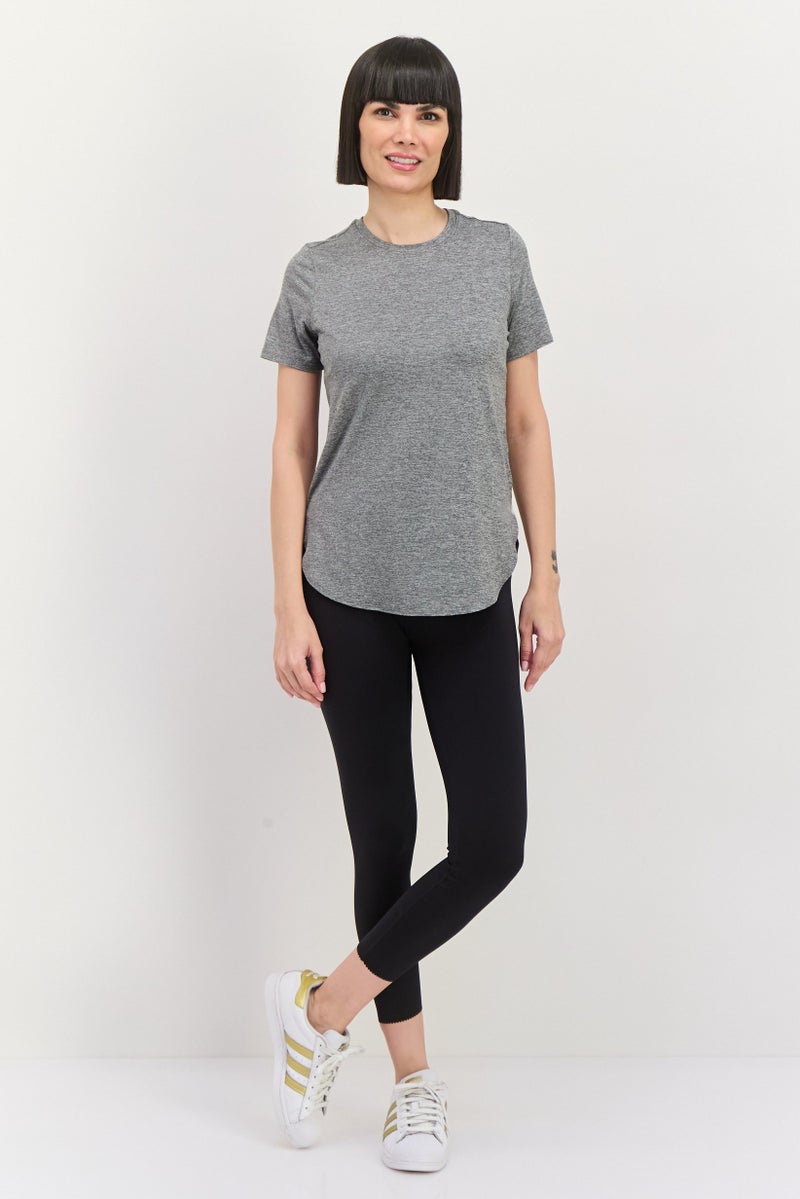 SKECHERS Women Sportswear Fit Short Sleeve Training T-Shirts, Heather Grey - Image 4