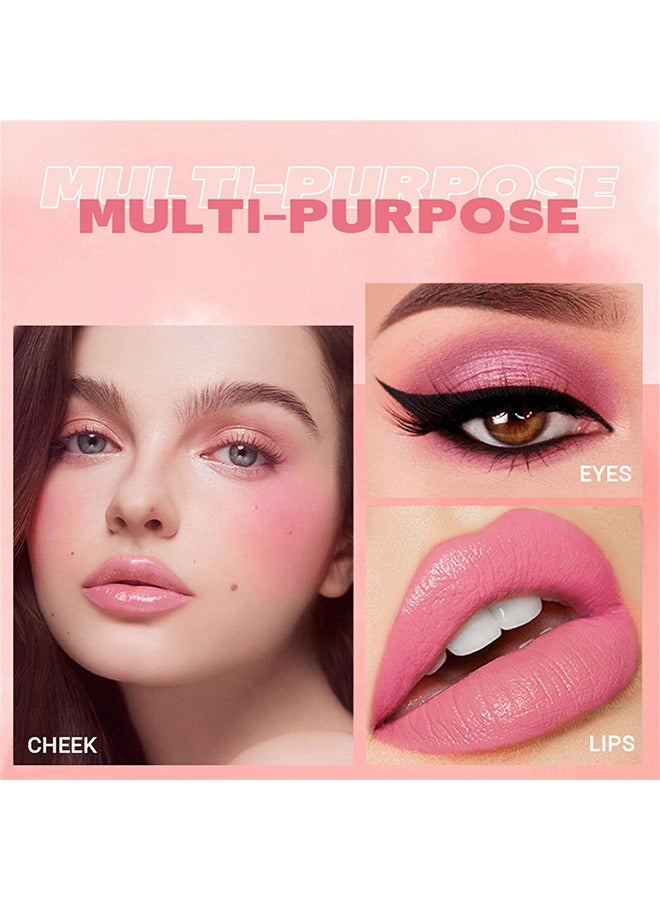 DIMSHOW Liquid Blush-Creamy Formula,Big Head Sponge Head, Velvet Skin Feeling, Lips & Cheeks Dual Use, Moisturizing , Easy To Color #01 - Image 3