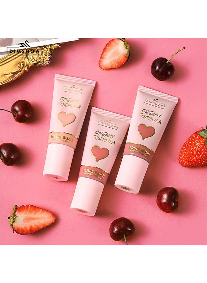 DIMSHOW Liquid Blush-Creamy Formula,Big Head Sponge Head, Velvet Skin Feeling, Lips & Cheeks Dual Use, Moisturizing , Easy To Color #01 - Image 5