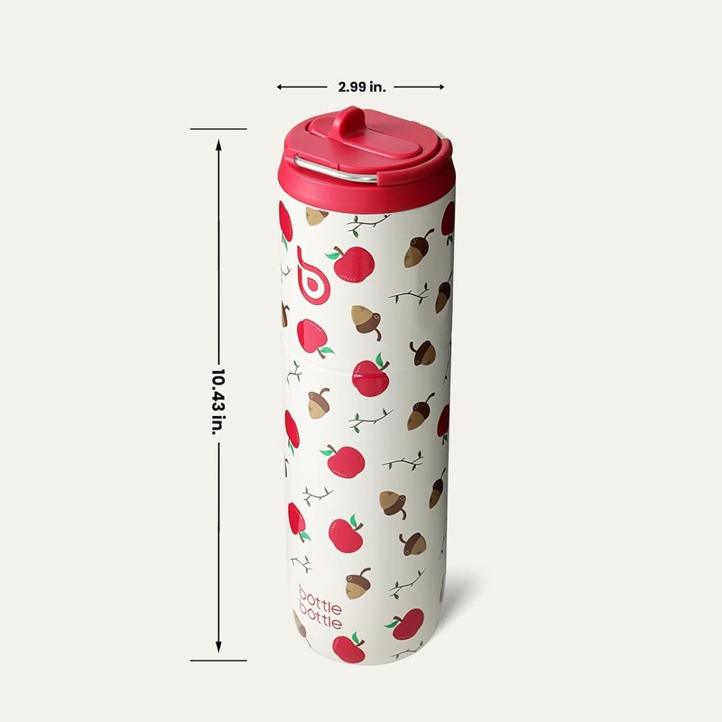 bottle bottle Insulated Water Bottle 24oz with Straw Lid and Handle for Sports Travel Gym Stainless Steel Water Bottles Double-Wall Vacuum Metal Leak Proof BPA-Free (Berry) - Image 5