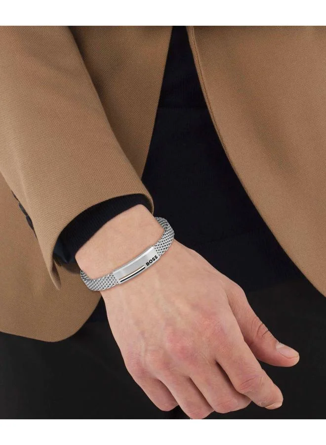 BOSS  Alen Collection Link Bracelet For Men In Stainless Steel With An Engraved Plaque - 1580611 for Men | Best Price UAE