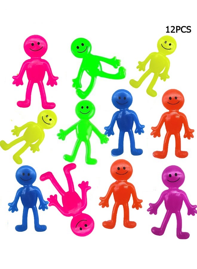 Happy D 12 Pack Stretchy Bendable Toys, with Assorted Fun Colors, Sticky Stretchable Slimy Gooey Texture Toy for Stress Anxiety Relief, Great for Party Favor - Image 1