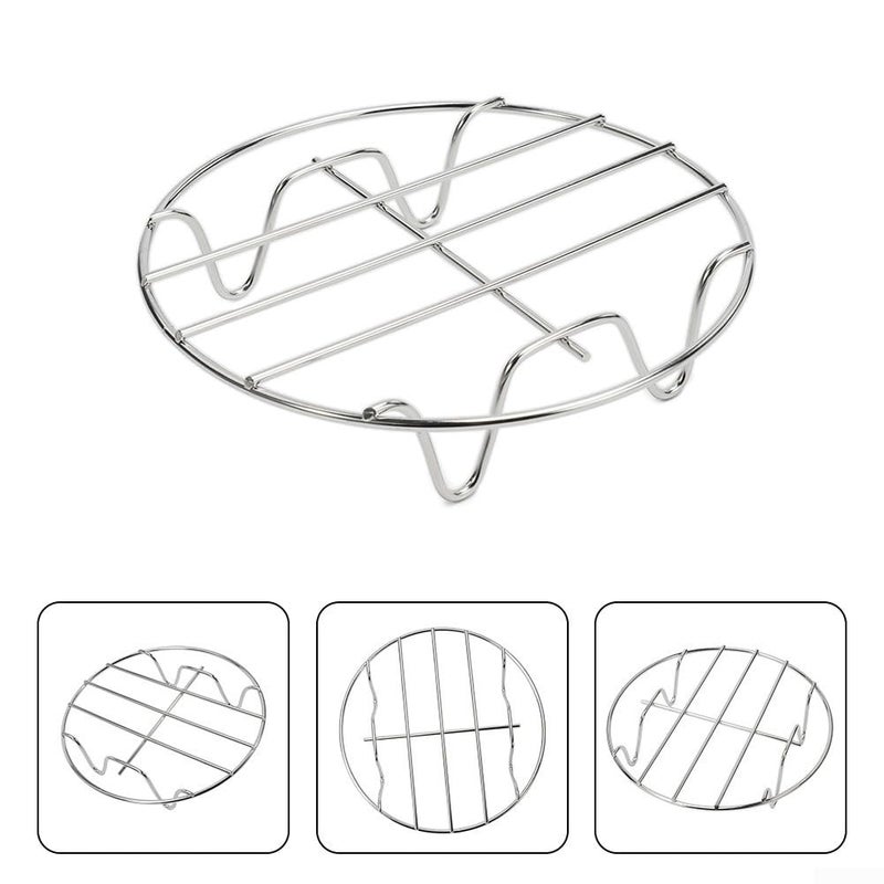 Stainless Steel Air Fryer Grill Rack 6 Inch Compatible for Steaming Fish Chicken - Image 5