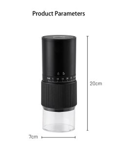 EqiEch Electric Coffee Grinder with 30 External Adjustable Settings, Rechargeable Automatic Coffee grinder with 25g Capacity,Conical Burr Coffee Grinder with Crank for Travel, Camping, Office, Espresso, Pour Over, etc  - Image 2