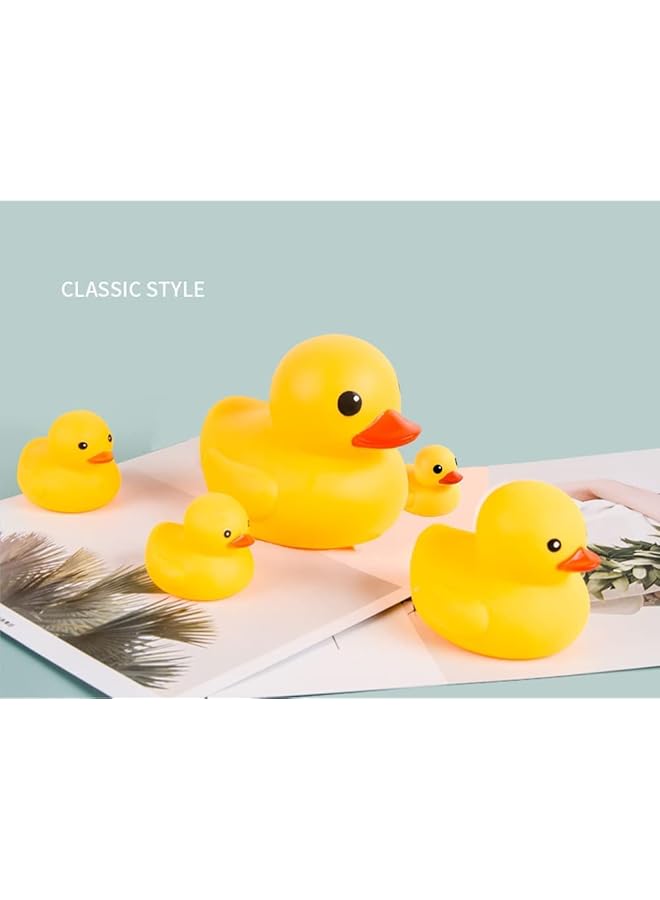 إيروريكس مجموعة عائلية من 4 قطع من لعبة البط المطاطي للأطفال على شكل بطة حمام للأطفال في مرحلة ما قبل المدرسة - Image 5