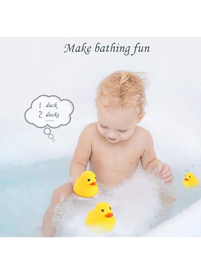 إيروريكس مجموعة عائلية من 4 قطع من لعبة البط المطاطي للأطفال على شكل بطة حمام للأطفال في مرحلة ما قبل المدرسة - Image 3