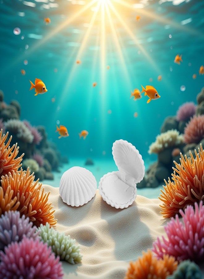 SquarezhenBo White Sea Shell Shape Jewelry Box for Earring Ring Necklace Display Storage Organizer Gift Velvet Shell Jewelry Boxs, Jewelry Boxes and Organizers - Image 4