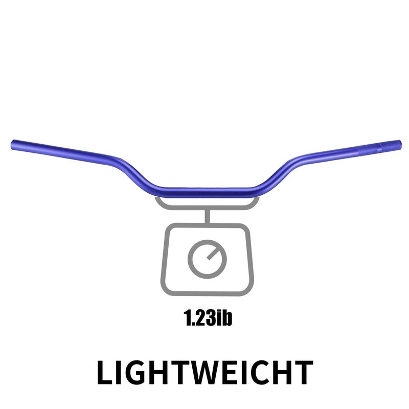 Generic DAYIMADE 7/8" 22mm Universal Handlebar with Hand Grips, Motorcycle Handlebars for KLX110 Ninja650r RFZ CRF70 TAO TAO SSR127 Grom ATV Pit Bike Dirt Bike (Blue)  - Image 2