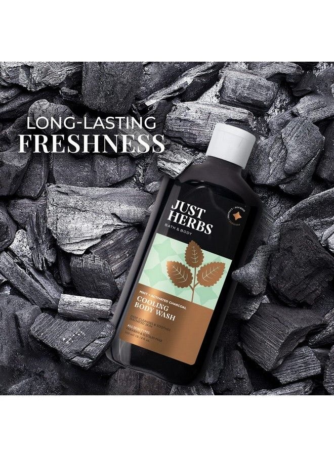 Just Herbs Deep Cleansing Cooling Body Wash With Mint And Activated Charcoal For Men And Women 300 Ml  - Image 4