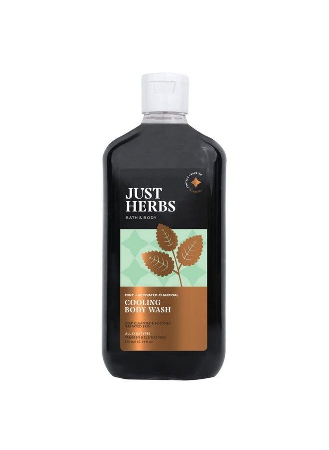 Just Herbs Deep Cleansing Cooling Body Wash With Mint And Activated Charcoal For Men And Women 300 Ml  - Image 2