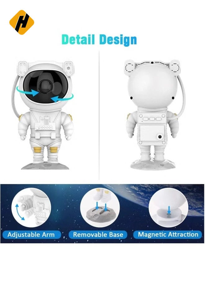 HuHa Kids Star Projector Night Light Astronaut LED Projection Lamp for Bedroom, Starry Night Light Projector with Timer,  - Image 4