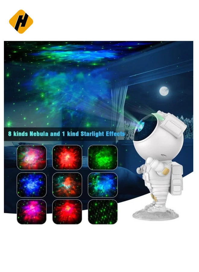 HuHa Kids Star Projector Night Light Astronaut LED Projection Lamp for Bedroom, Starry Night Light Projector with Timer,  - Image 2