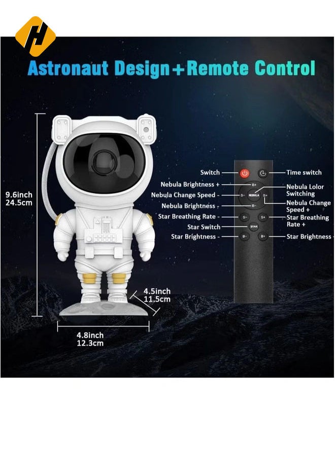 HuHa Kids Star Projector Night Light Astronaut LED Projection Lamp for Bedroom, Starry Night Light Projector with Timer,  - Image 5