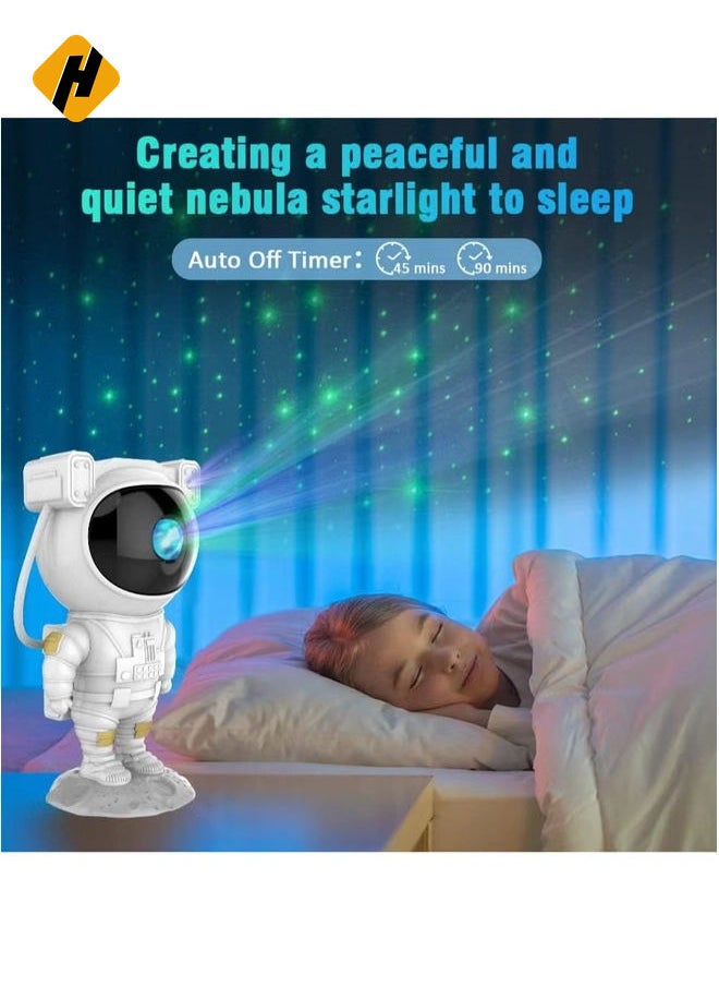 HuHa Kids Star Projector Night Light Astronaut LED Projection Lamp for Bedroom, Starry Night Light Projector with Timer,  - Image 3