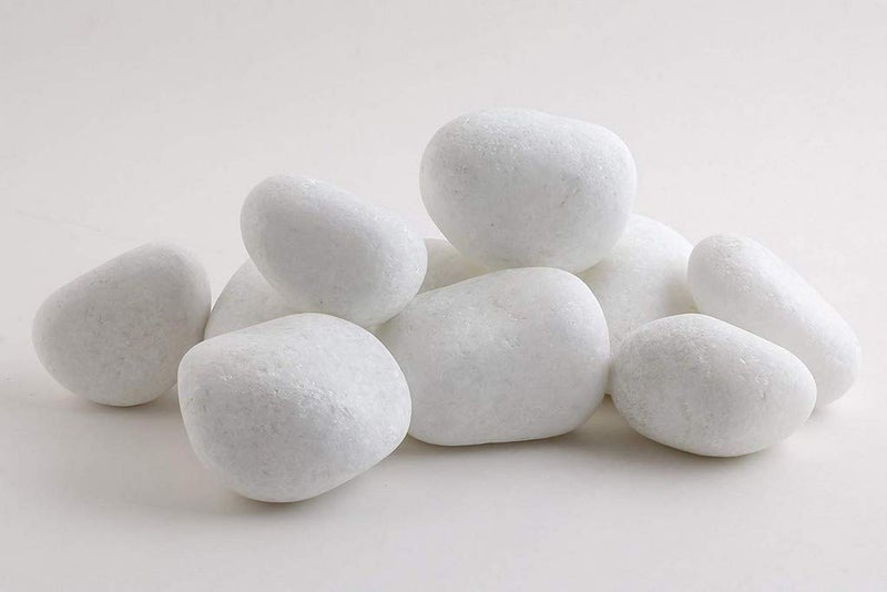 Creative Farmer 35Kg Unpolished White Pebbles for Garden Home DcorAquariumVase FillersTable Etc White 30 to 60 Mm Unpolished 35Kg T - Image 1