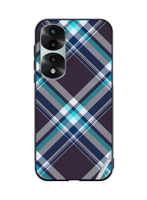 Protective Case Cover For Honor 70 Pro plus Checkered Design Multicolour