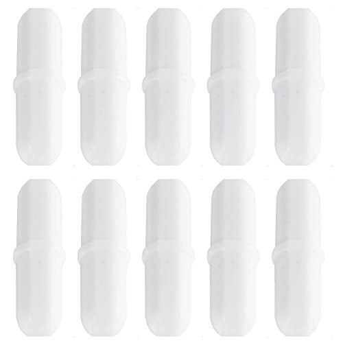 joaoxoko Magnetic Stir Bars,10 Pcs PTFE Magnetic Stirrer Mixer Stir Bar, 20 mm/ 0.8 Inch White Laboratory Stirrer Mixer Bar (10) - Image 1