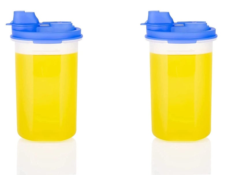 KBS Oil Bottle Dispenser Container Unbreakable Plastic Kitchen Accessories Items (PACK-OF-2-650ML) - Image 1