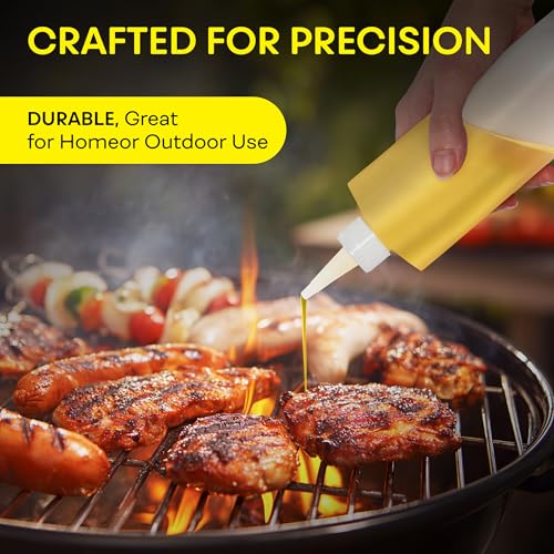 BRIGHTFROM Empty Squeeze Bottles 16 OZ, 2 PACK Squirt Containers with Red Top, BPA Free for Condiments, Syrup, Ketchup, Sauces, Dressing, Oil, Honey | Arts and Crafts - Leak Proof - Kitchen - Image 5