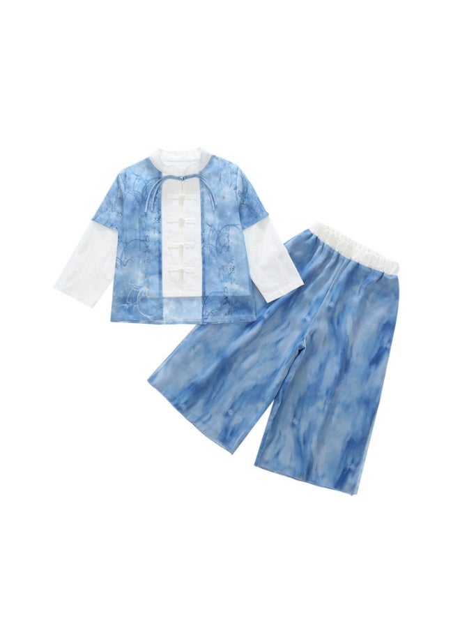 ليانغ سان تشي والنوع الجديد من الأزياء الذكورية الجديدة للأطفال -الصيني التقليدي الصيني تانغفنغ، والزي الوطني الخريف، والزي اليومي المريح والمريح - Image 4