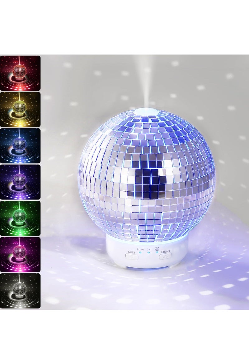 واي آند دي Disco Ball Diffuser Rotating, Decor Multi-Purpose Diffuser, Home Aromatherapy Essential Oil with 14 Light Modes, for Party Decoration and Accessories  - Image 1