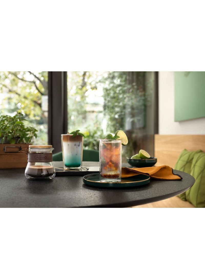 De'Longhi Cold Brew Glasses - Pack of 2 x 300ml, Hand-Blown Borosilicate Double Wall, Dishwasher and Microwave Safe, 1-Year Manufacturer Warranty - DLSC325 - Image 4