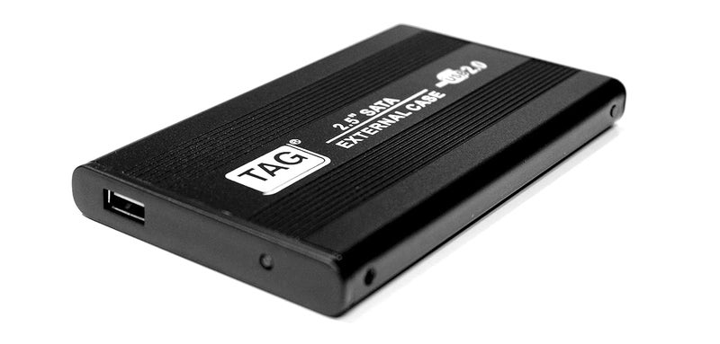 tag 2.5 inch SATA CASING USB-2.0 (Black) SSD/HDD Portable External Metal Body Enclosure (Premium) - Image 5