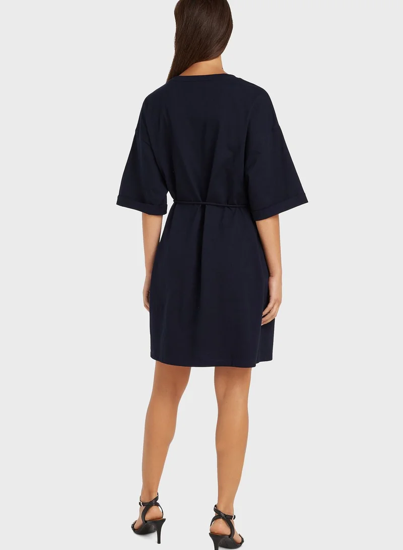 TOMMY HILFIGER Graphic Flute Sleeve Dress