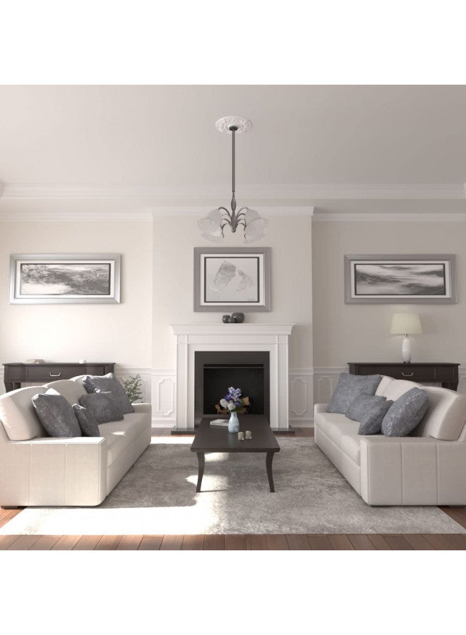 Ekena Millwork ميدالية سقف روز EKENA MILLWORK CM18RO، 18"OD × 3 1/2"ID × 1 1/2"P، مطلية مسبقًا في المصنع - Image 5