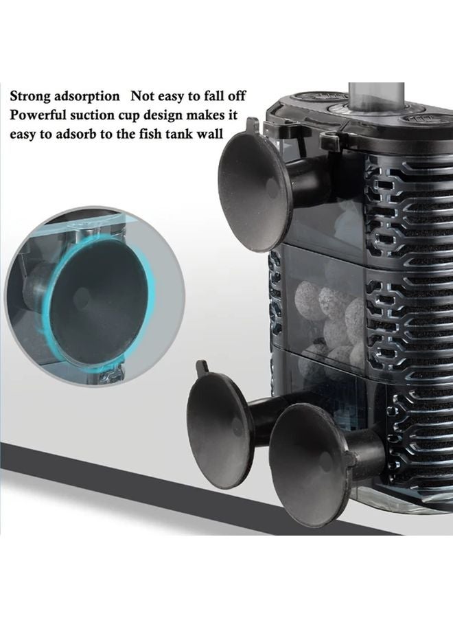 YA 8467 7 في 1 مرشح حوض أسماك داخلي يعمل بالهواء فائق الهدوء متعدد الترشيح - Image 4