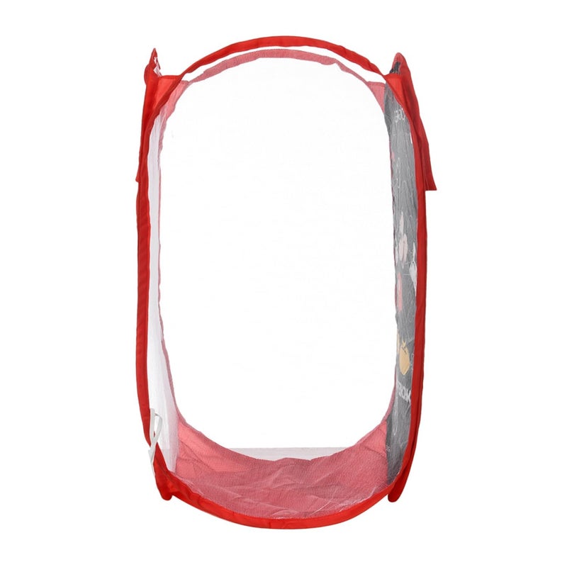 Kuber Industries Disney Mickey Laundry Basket For Clothes|Foldable Pop-Up Laundry Bag|Netted Lightweight Toys Organizer|Reinforced Handles "30"LTR (Black) - Image 4